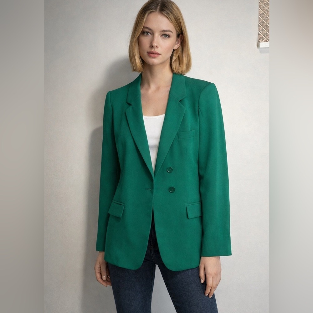 Sonia Rykiel Designer Green Tailored Blazer Large